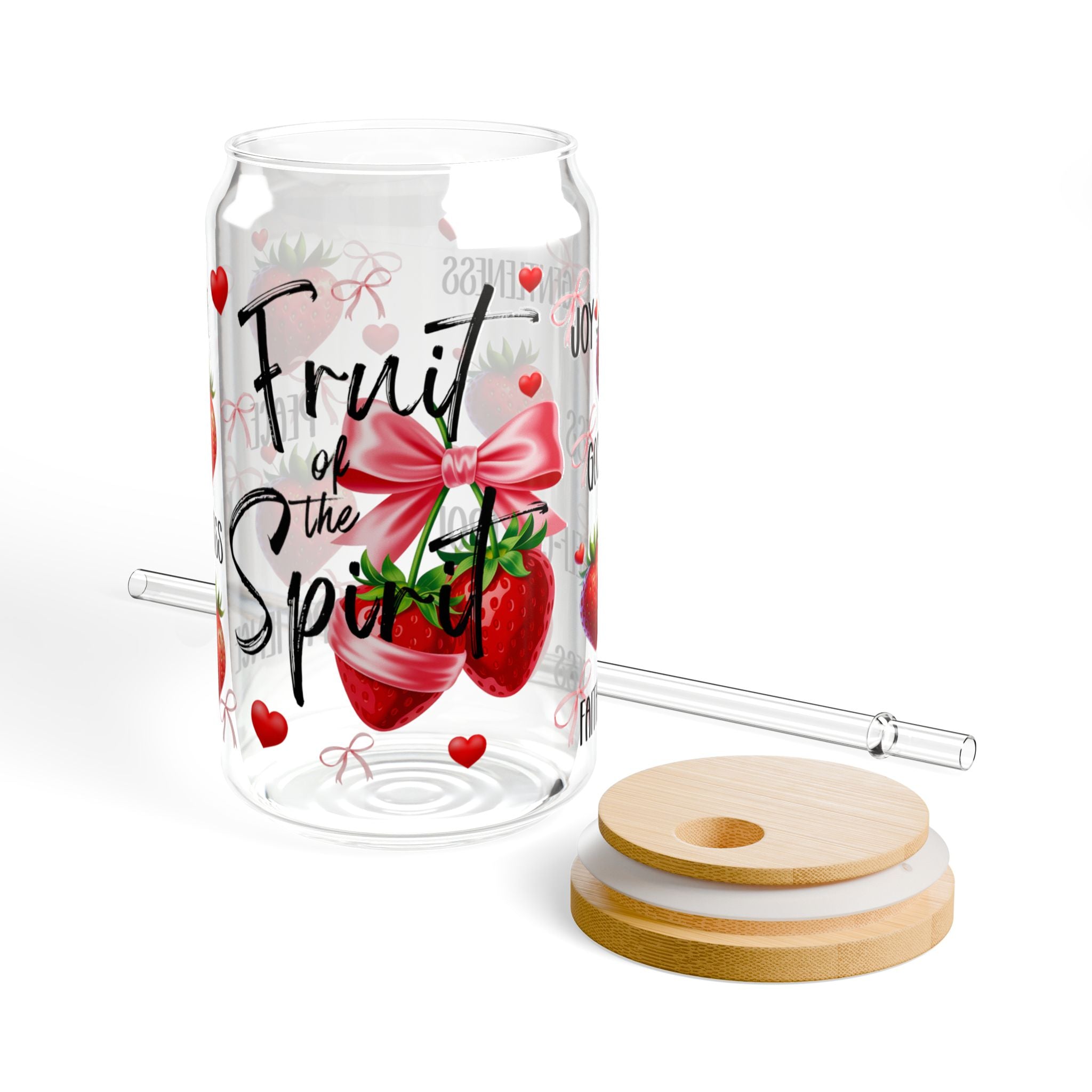 Fruit of the Spirit Glass Can Tumbler