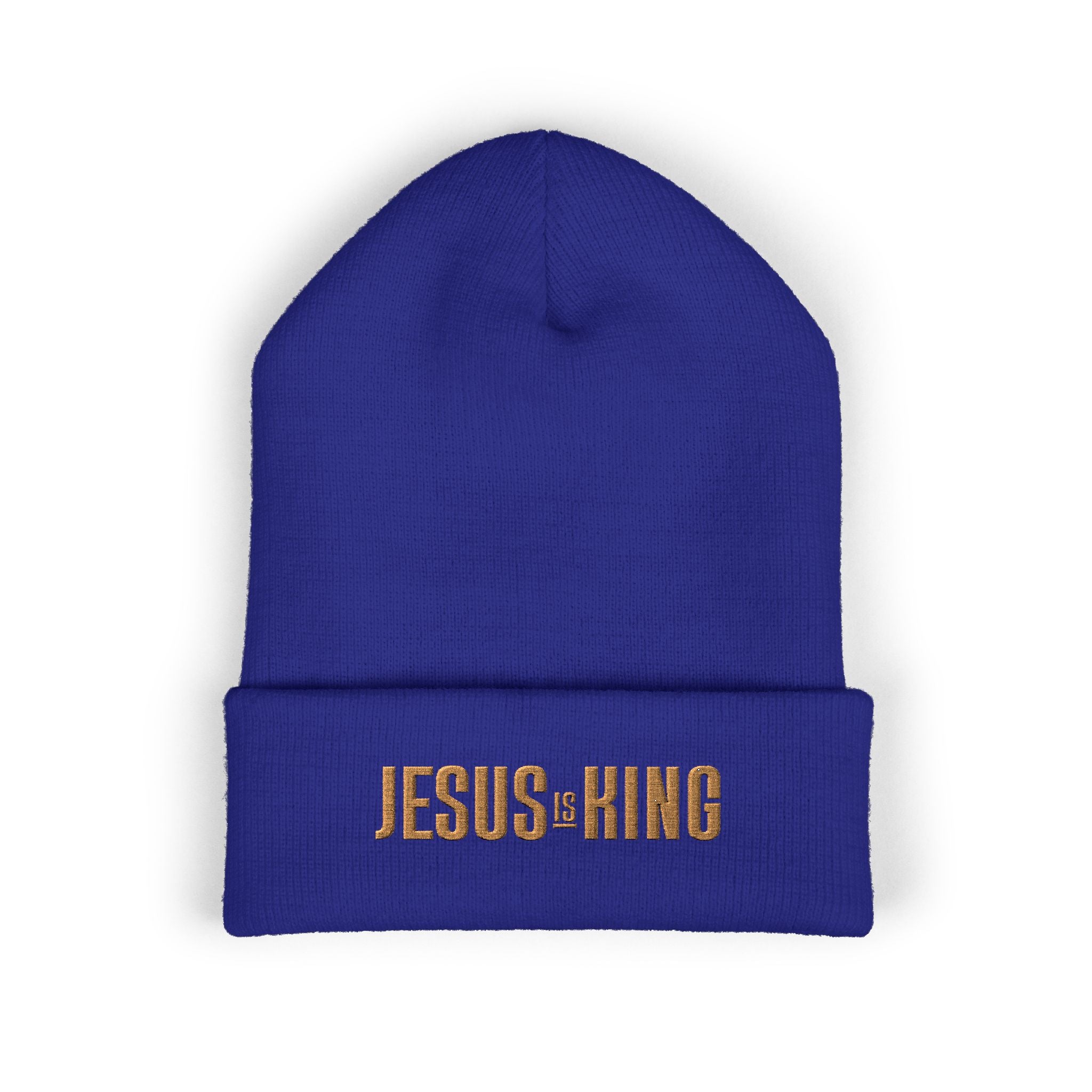 Jesus Is King Embroidered Beanie