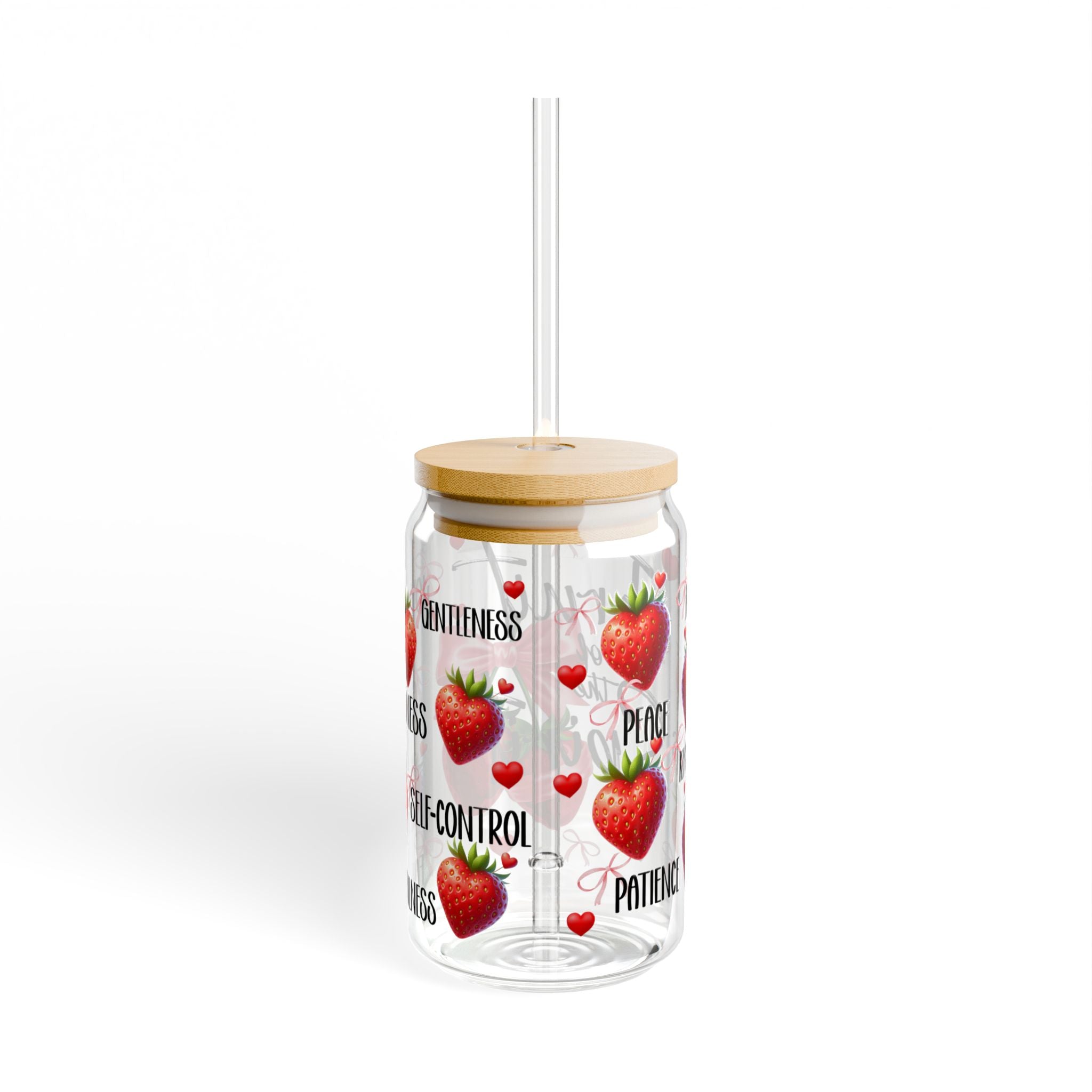 Fruit of the Spirit Glass Can Tumbler