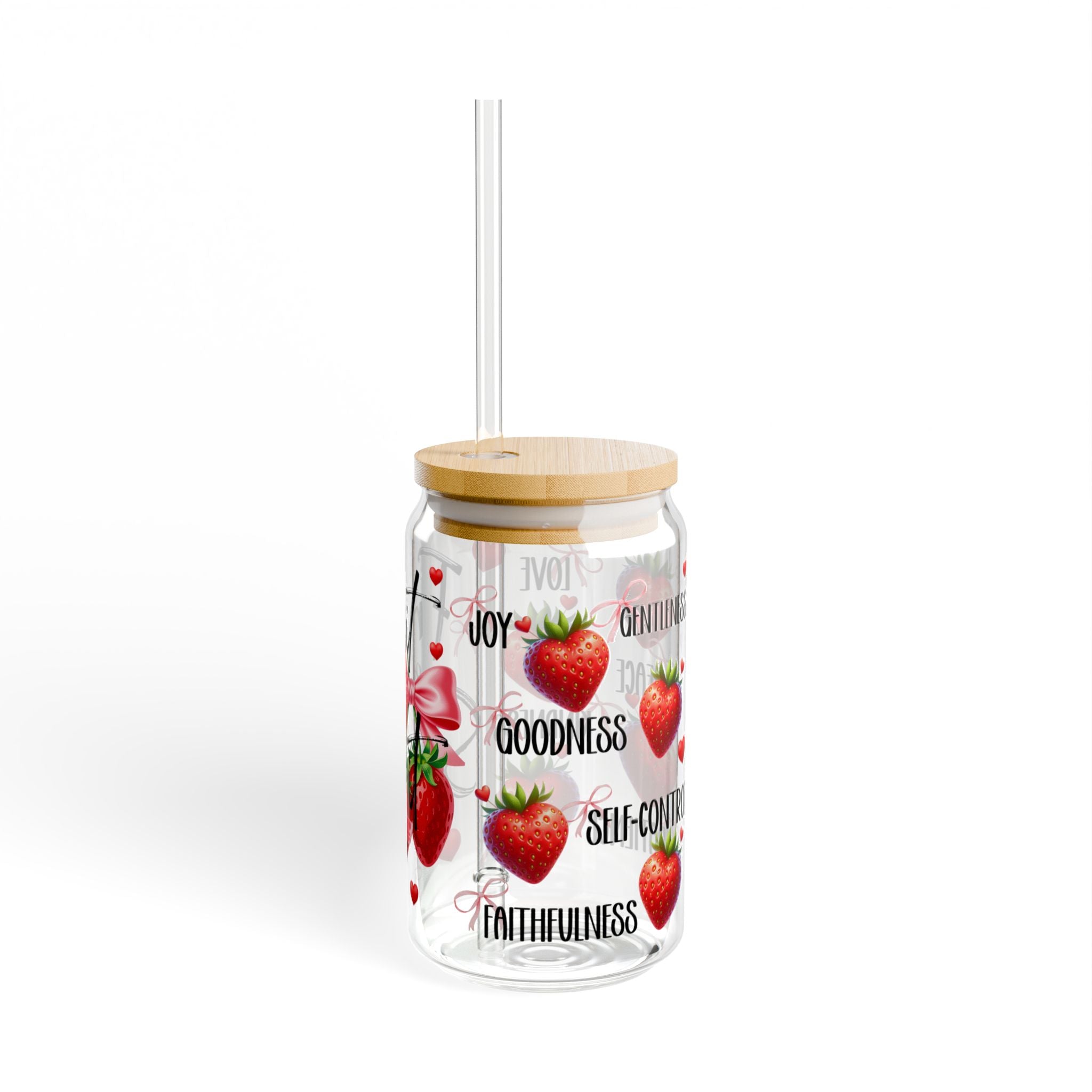 Fruit of the Spirit Glass Can Tumbler