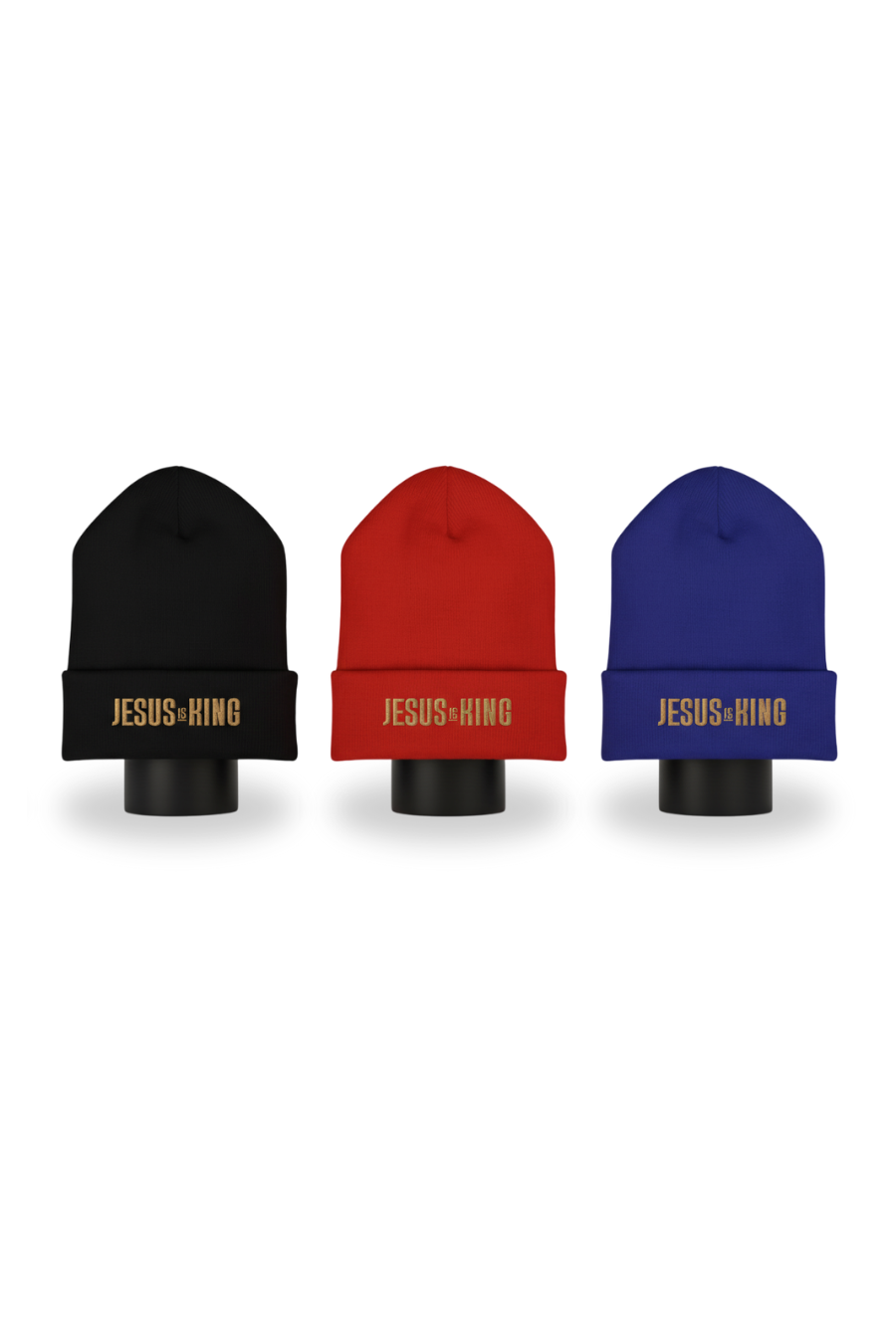 Jesus Is King Embroidered Beanie