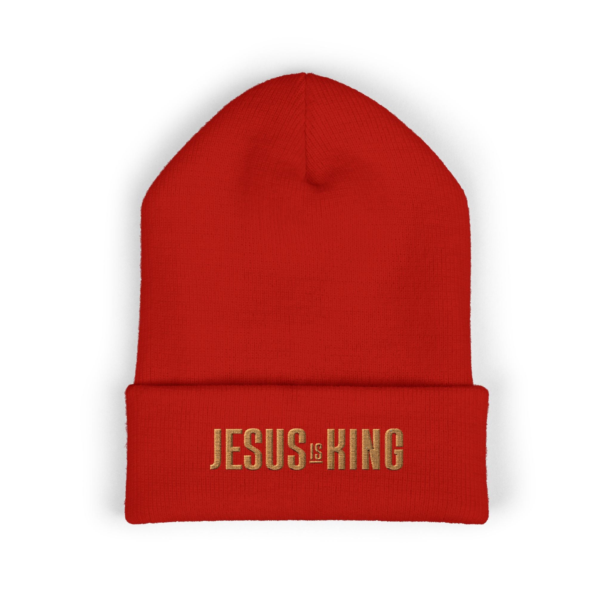 Jesus Is King Embroidered Beanie