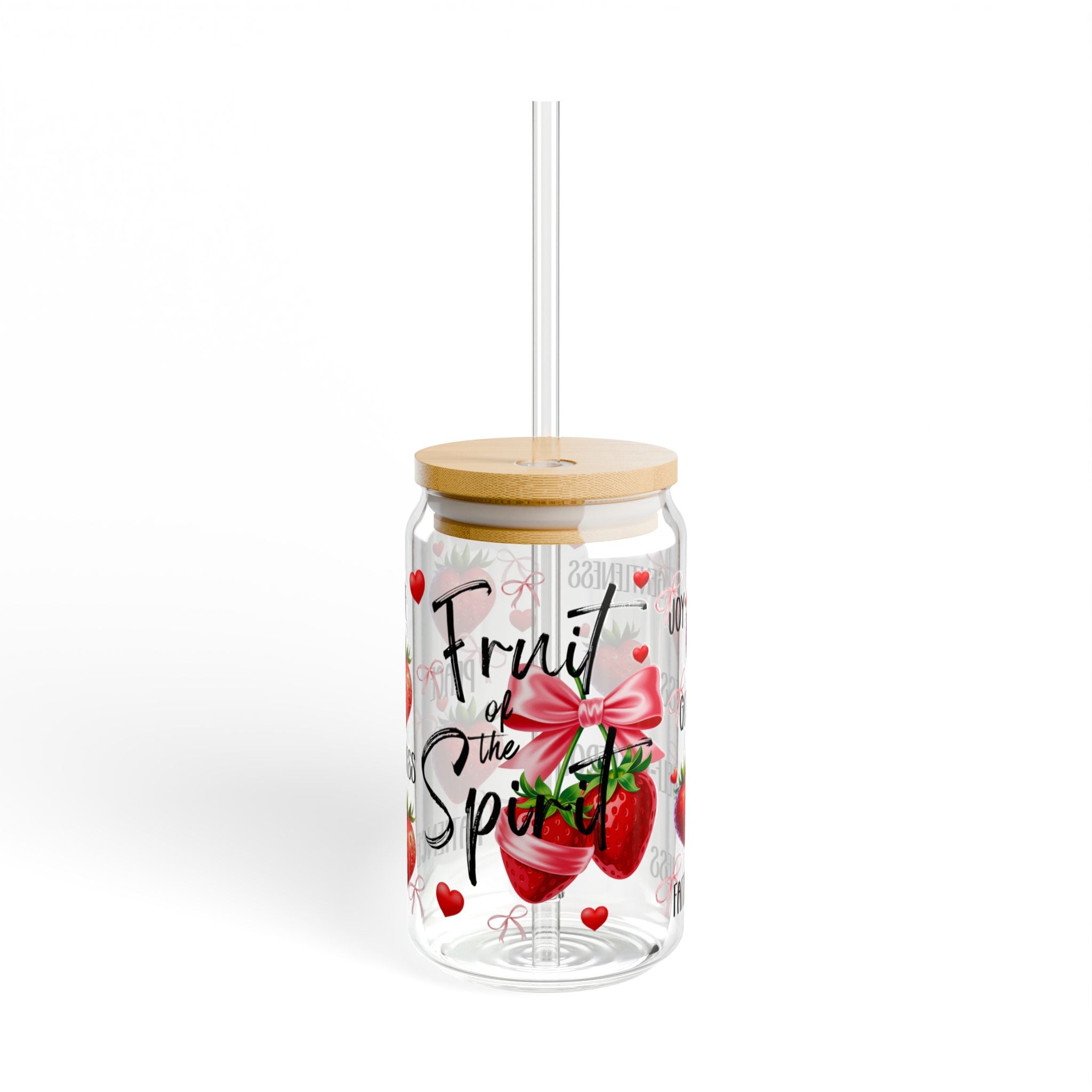 Fruit of the Spirit Glass Can Tumbler