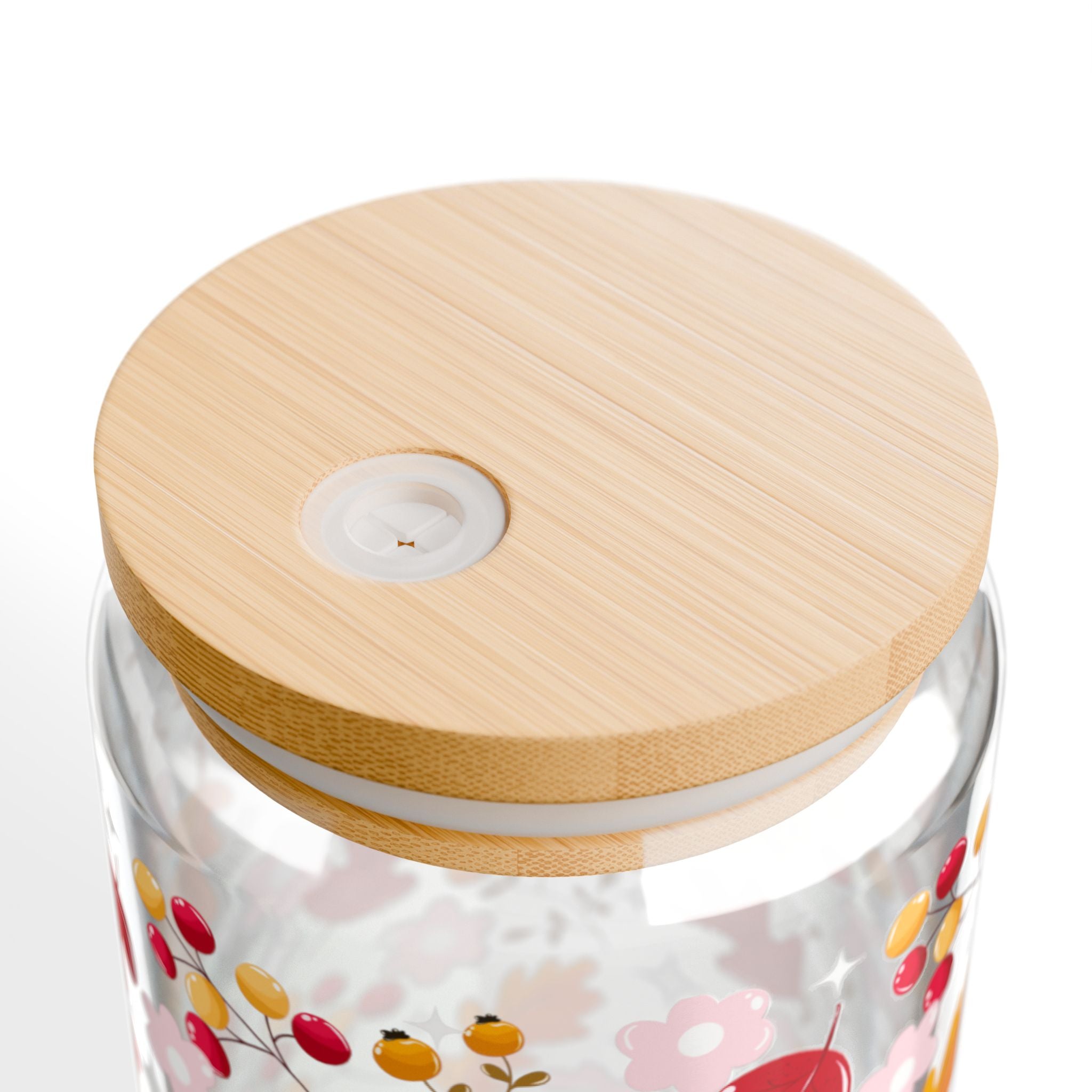 Autumn Bloom Glass Can Tumbler
