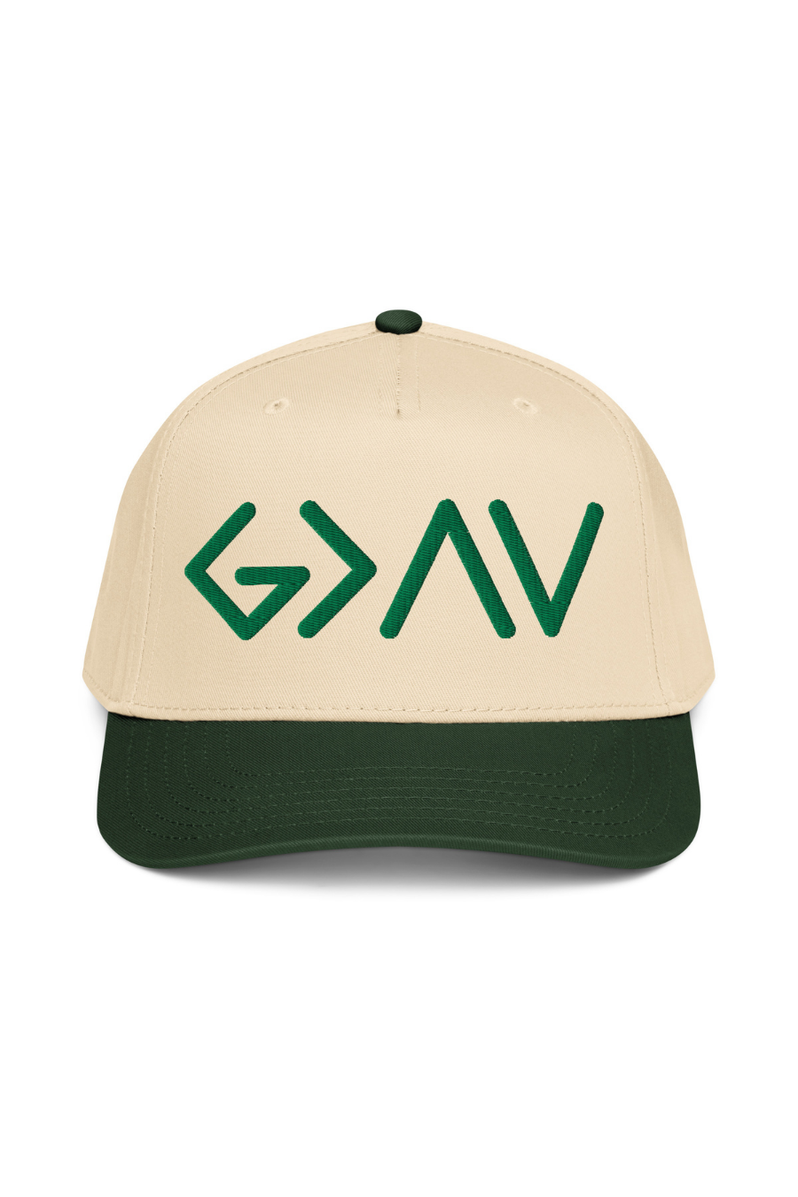 God Is Greater Than the Highs and Lows Embroidered Panel Cap