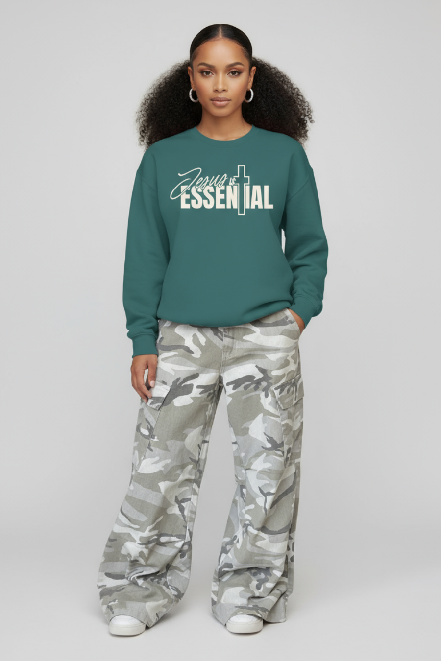 Jesus Is Essential Crewneck Unisex Sweatshirt