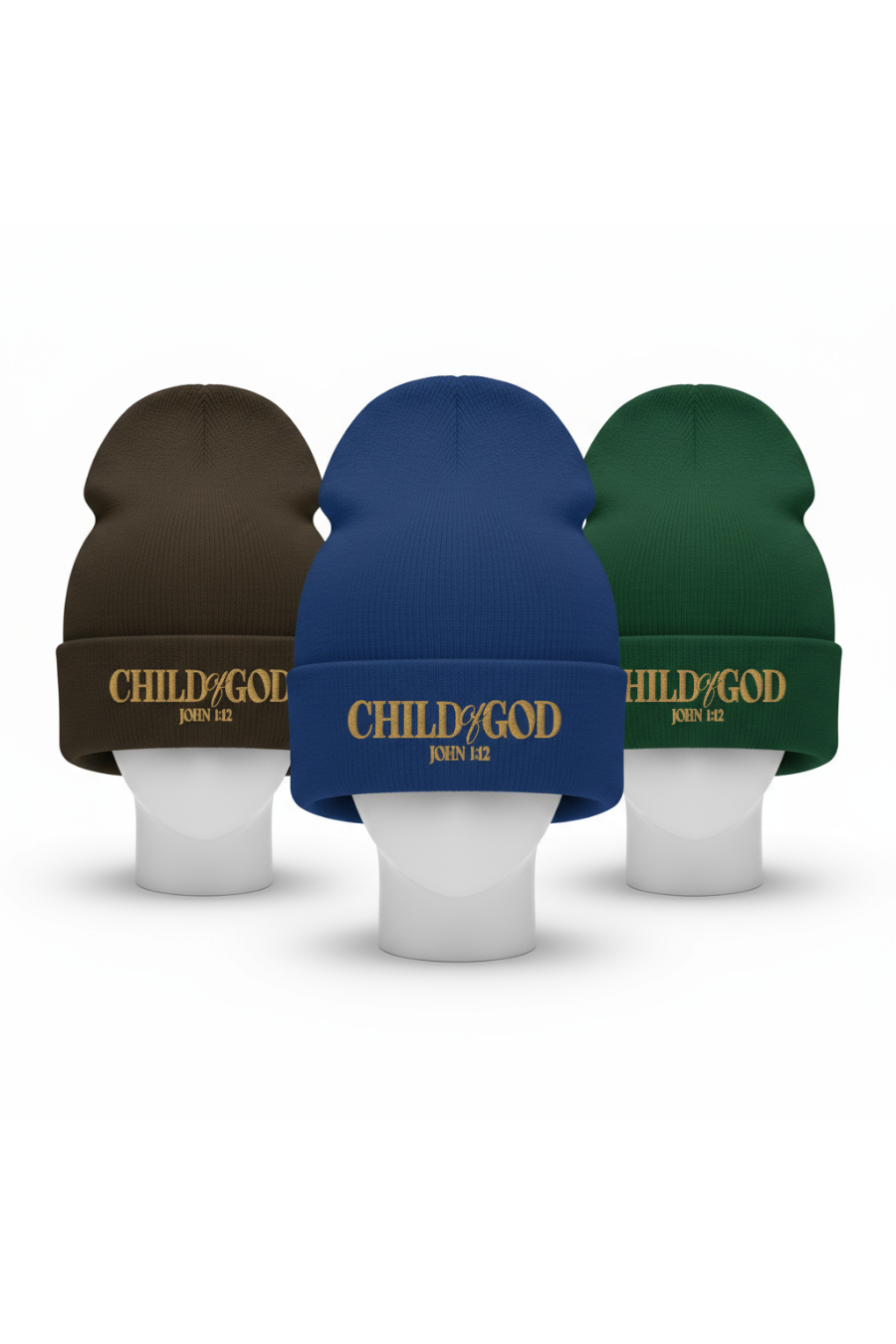Child of God Embroidered Cuff Beanie