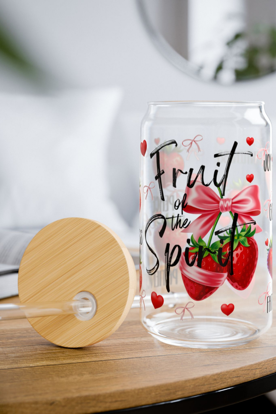 Fruit of the Spirit Glass Can Tumbler