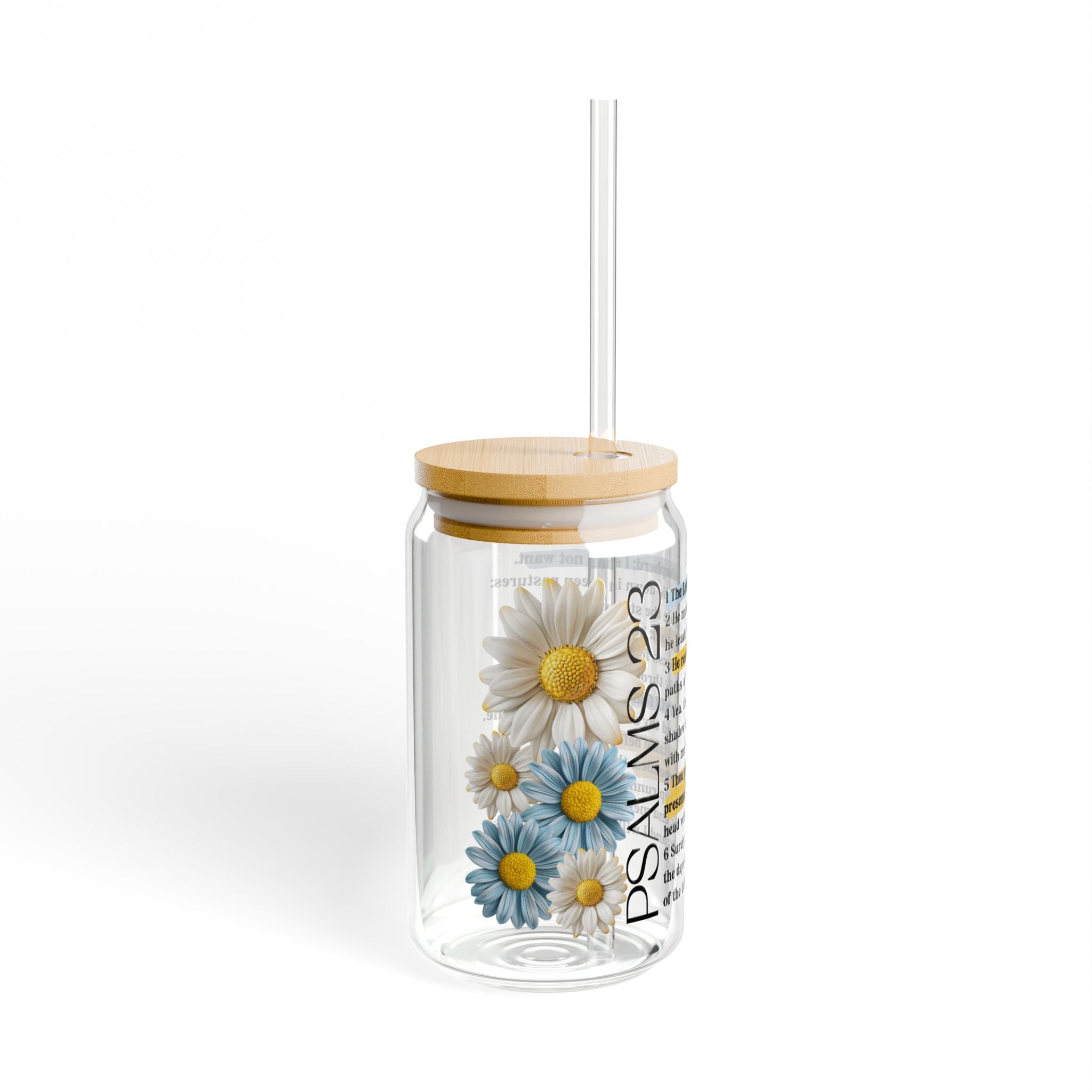 Psalm 23 Glass Can Tumbler