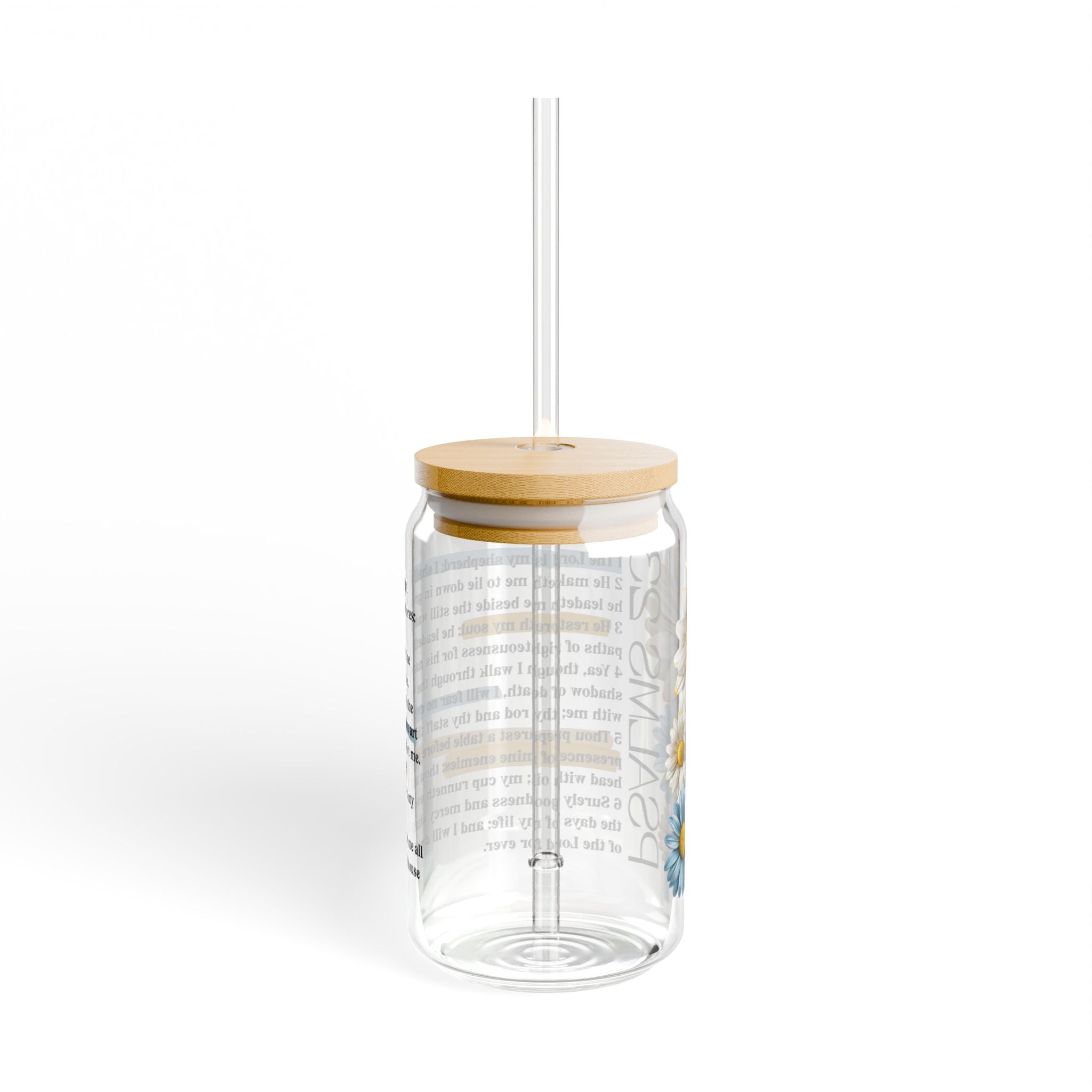 Psalm 23 Glass Can Tumbler