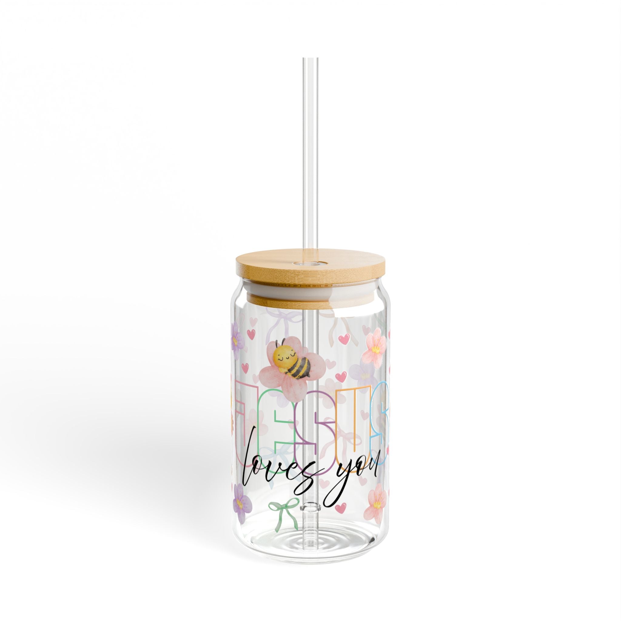 Jesus Loves You Glass Can Tumbler